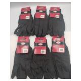 6 pair of Jersey boss work gloves size large