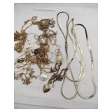 Gold tone necklaces