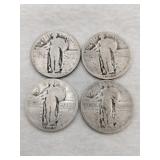 4 standing liberty quarters