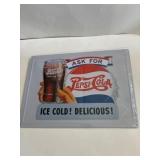 12 in x 17 in metal Pepsi sign