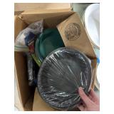 Assortment of different sized bags plates and