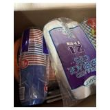 Brand new paper/plastic plates and cups assorted