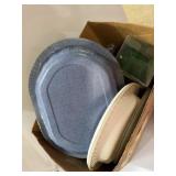 Assortment of paper plates and bowls