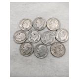 10 1940s and 1950s dimes
