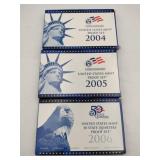 2004,2005,2006 United States  proof coin sets
