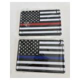 2-4 in x 6 in metal Police & Fire flag signs