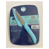 2 piece cutting board and paring knife