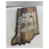 11-1/2 in x 17 in metal Indiana state sign
