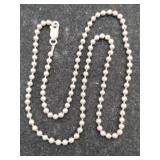 Silver beaded chain marked 925.395 Oz