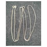 Silver box chain Marked 925 .145oz