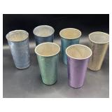 6 anodized aluminum drinking tumblers
