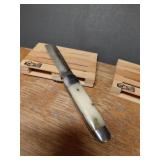 NICE OLD POCKET KNIVE WITH DAMASCUS BLADE AND
