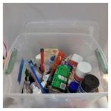 Glue, assorted adhesive, tape, and more in