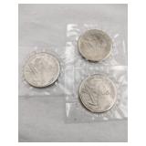 3 first man on the Moon medallions