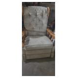 Lay-z-boy Wing back wooden armed reclining chair