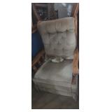 Lay-z-boy Wing back wooden armed reclining chair