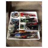 Assortment of scissors, screw drivers and other