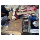 Vintage dolls, games, glassware, enamelware and