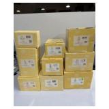 9 Enesco precious moments figurines in box with