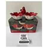 Pfaltzgraff Winterberry 2 Section Cardinal Server
