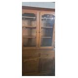 Unbranded china hutch with wooden shelfs , 2pc ,