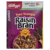 Jumbo 2lb box of two scoops raisin bran cereal