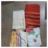 4 vintage tablecloths