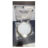 Open box satin nickel finish flush mount light