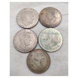 5 medallions / foreign coins