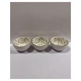3 Pfaltzgraff Winterberry Embossed Bowls 6 inch
