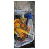 Hand squeegee, grease, gun stuf finder,log