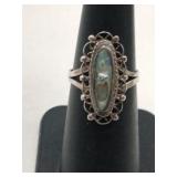 Mother of pearl ring marked 925 size 5.5 070oz
