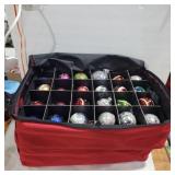 2 storage boxes with ornaments