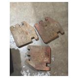 Case Tractor weights 3 total