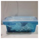 Decorative stones in container with lid