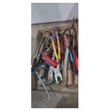 Pliers,  vise grips, wire cutters , channel locks