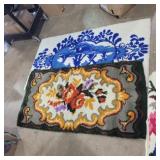 2 hand made rugs 53 x 24in and 54 x 28