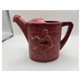 Ceramic watering can basket weave person play a