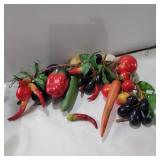 Hanging plastic vegetable decor