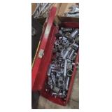 Vermont American metal tool box with socets and