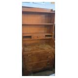 Secretary hutch 1pc with shelving and storage