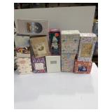 11 Enesco precious moments figurines in box with