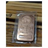 1 OUNCE .999 FINE COPPER BAR AMERICAN BUFFALO