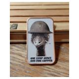 1 OUNCE .999 FINE COLORIZED COPPER ARMY EMU