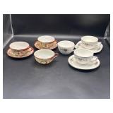 Older Japanese porcelain teacups and saucers