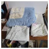 Hand made embroidery quilt 82inx 59in, embroidery