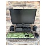 Full computer set with computer, monitor,