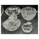 clear and frosted 24% lead crystal tableware