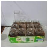 Pint clear glass jars