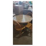 3.5ft diameter rolling dinning table with 4